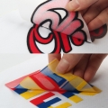 Diseños serigrafiados personalizados y económicos, etiquetas adhesivas termoadhesivas para ropa, impresión por transferencia térmica 3D para camisetas. 